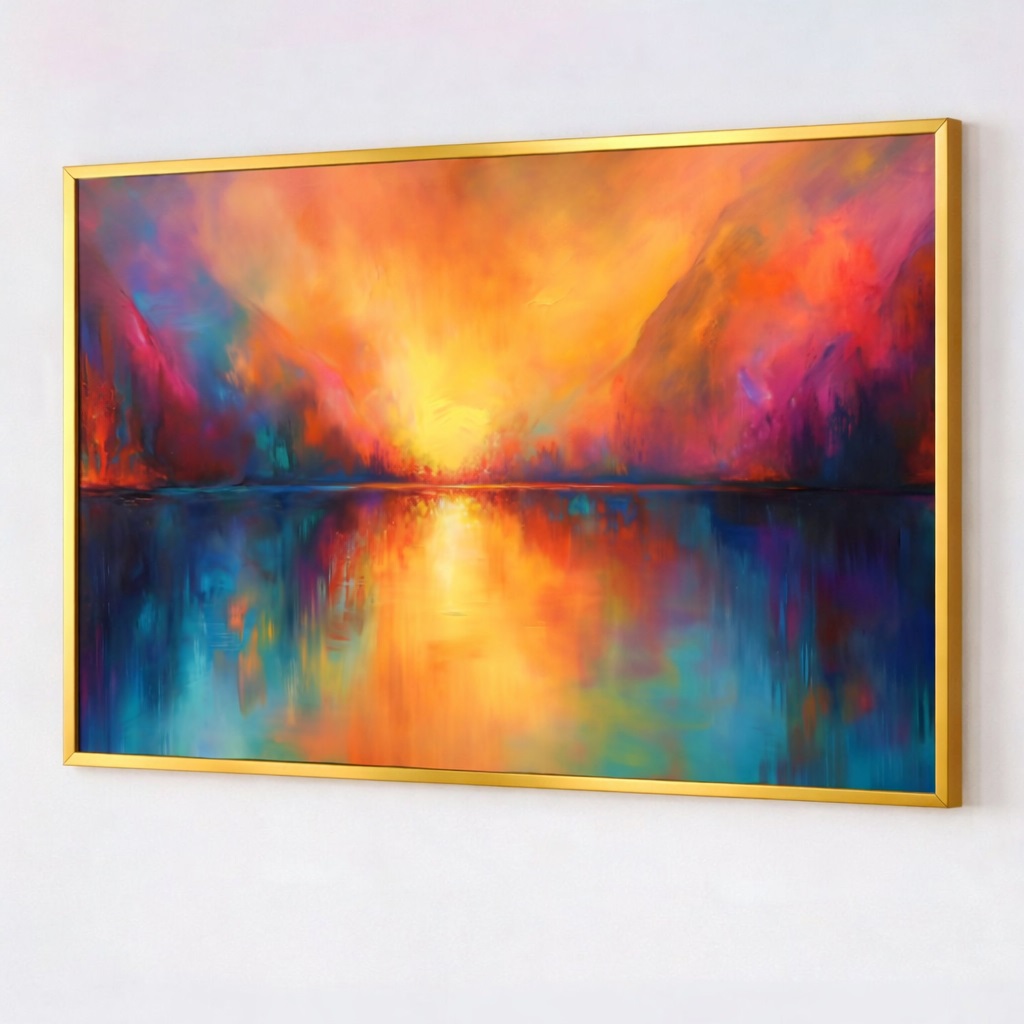 Quadro Decorativo Abstrato Explosão de Cores